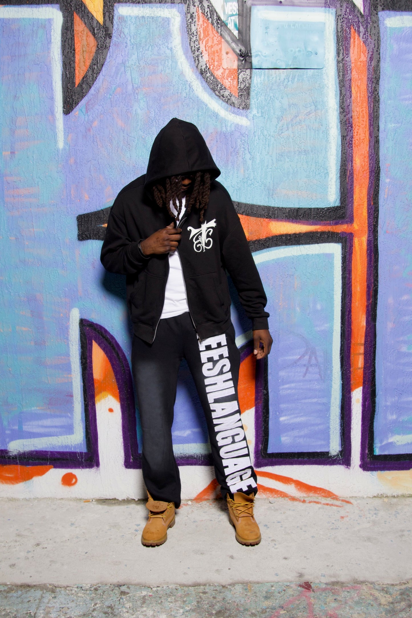 Black BL Flared Sweatpants