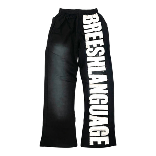 Black BL Flared Sweatpants
